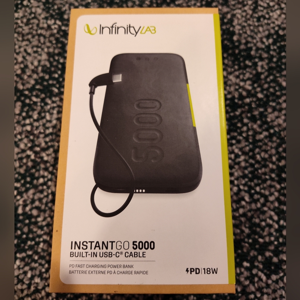 NWT! INFINITY LAB Instant Go 5000 Powerbank